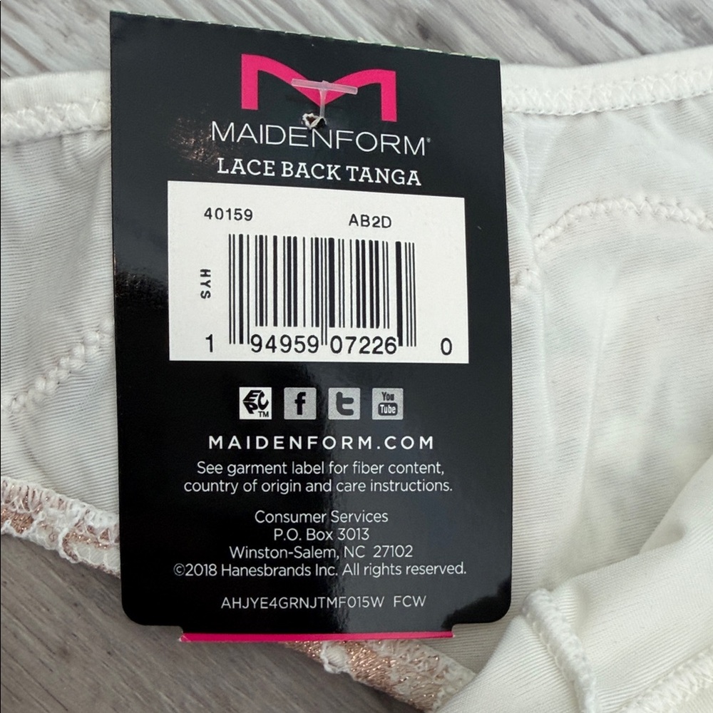 Maidenform Women's Lace Bikini Panty - Cream, Tan, Rose Gold size L - Picture 5 of 6